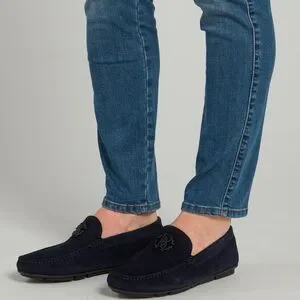Roberto Cavalli | Shoes | Roberto Cavalli Blue Suede Loafers  display picture 2